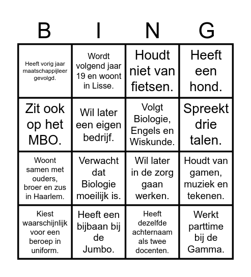 Slb Bingo Card