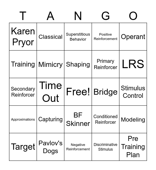 Training I Bingo Card