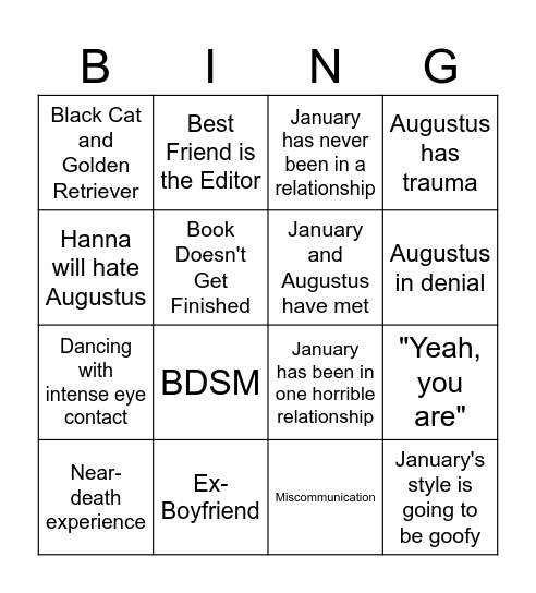 Beach Read Bingo Card