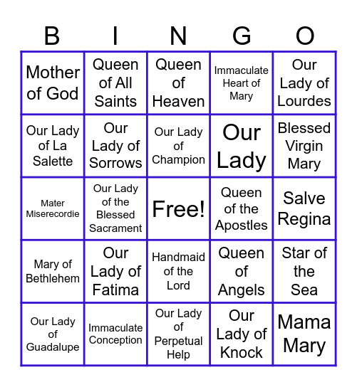 Happy birthday, Mary! Bingo Card