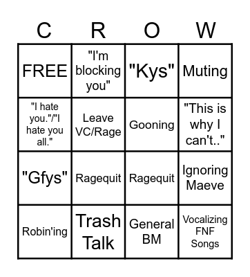 Jester Bingo Board Bingo Card