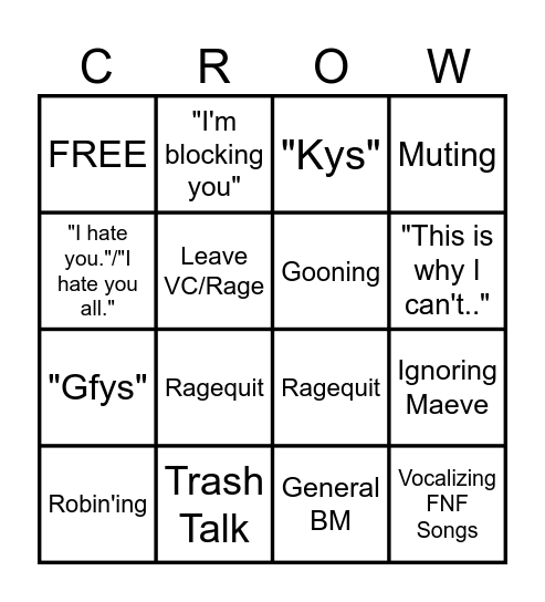 Jester Bingo Board Bingo Card