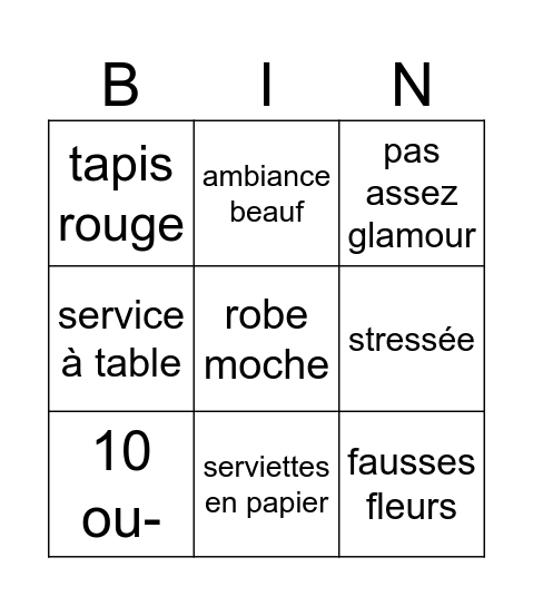 Bingo Card