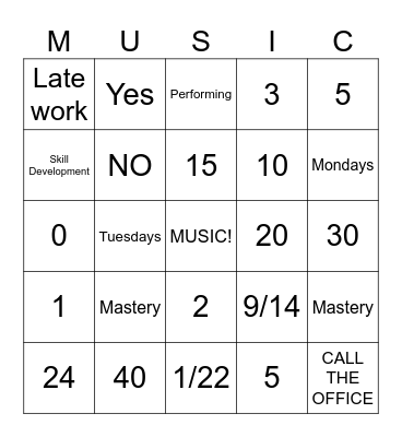 Syllabus Review Bingo Card