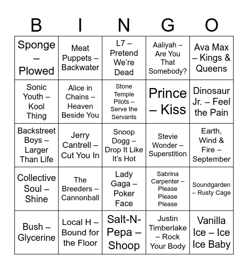 Flannel vs Fresh vol 3 Bingo Card