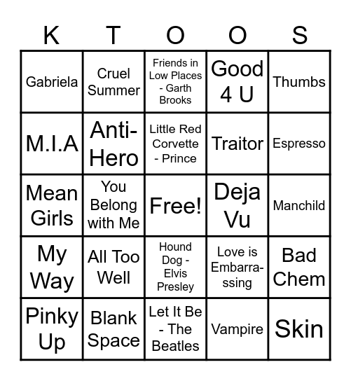 Aniyah's Birthday Bingo! Bingo Card