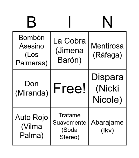 Gran bingo de los 30 años Bingo Card