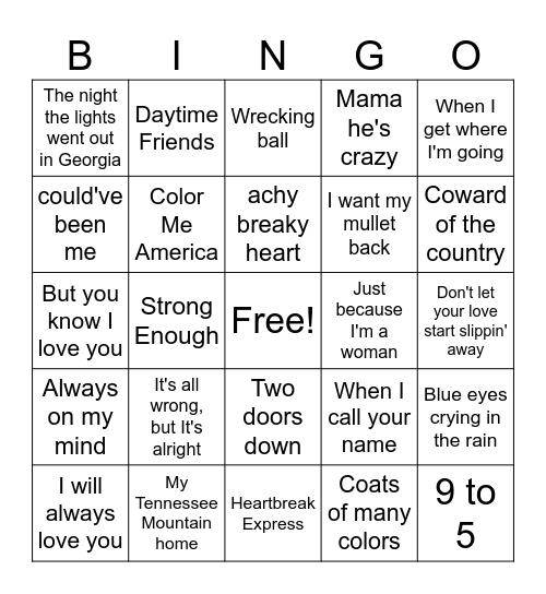 Dolly & Friends Bingo Card