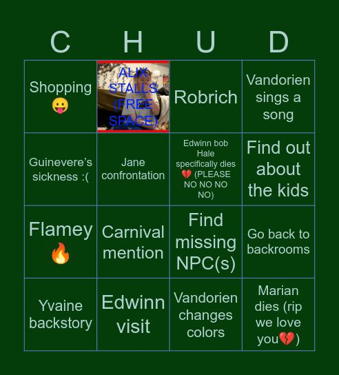 Session 13 Bingo Card