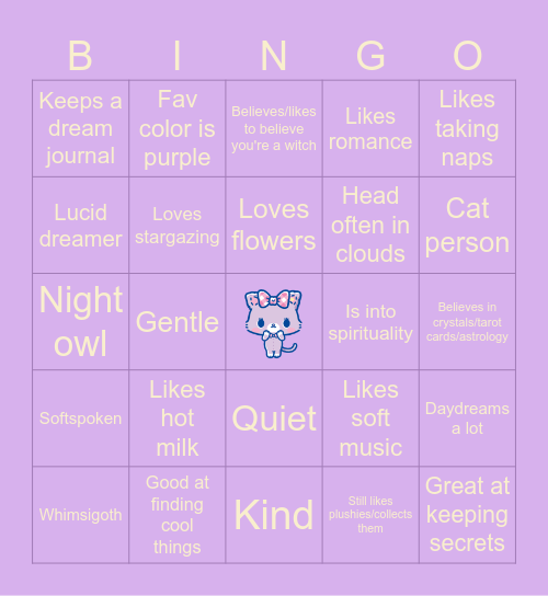 TAOHK&I Kinnies - Mewkledreamy Bingo Card