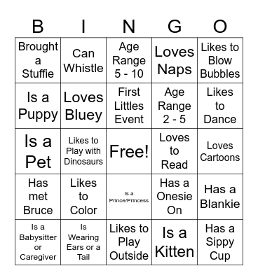 Getting to Know Us Bingo Card