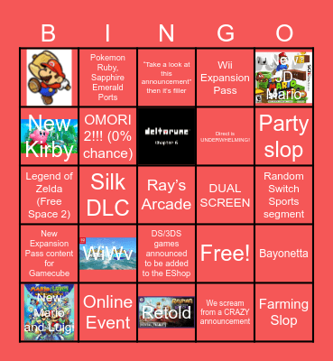 September Direct Bingo Card