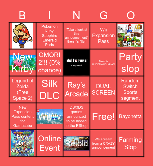 September Direct Bingo Card