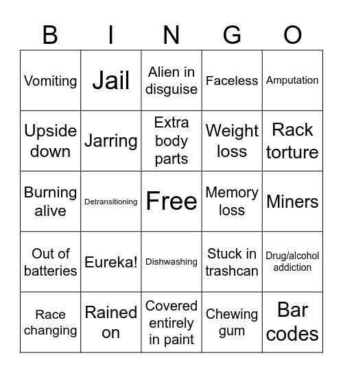 Deviantart fetishes Bingo Card