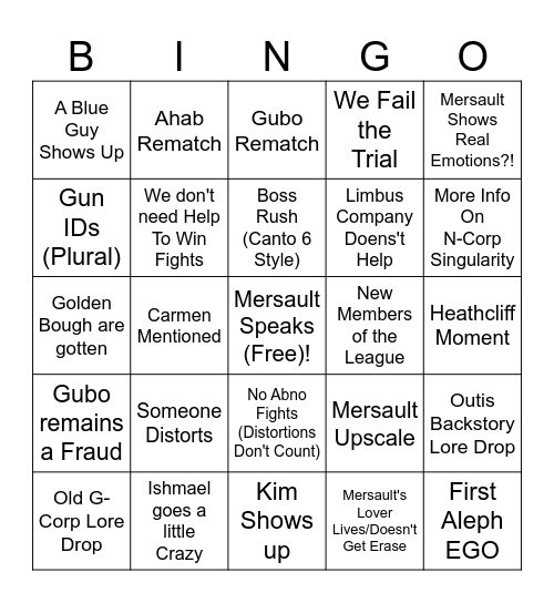 Jesussar's Canto 10 Bingo Card