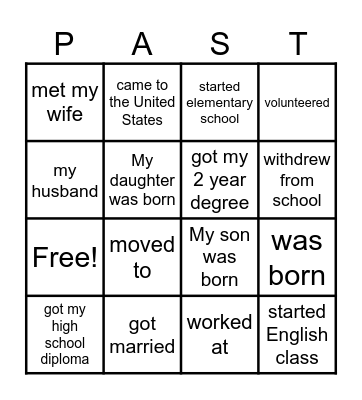 Background Bingo Card