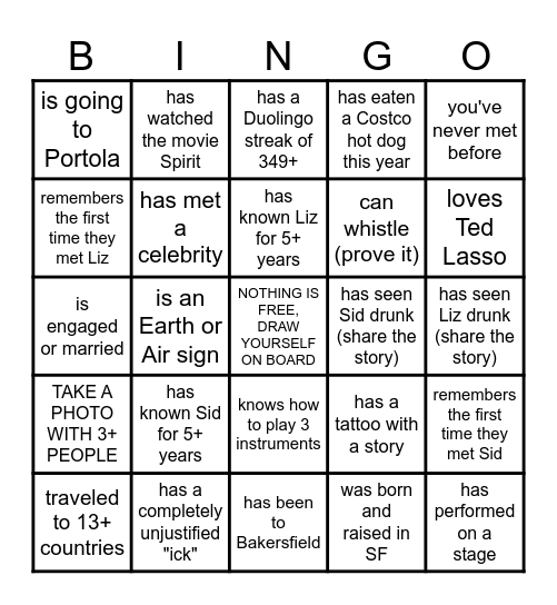 FIND SOMEONE WHO....CAFE 1349 EDITION Bingo Card