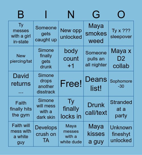 Core 4 BINGOOOOOO Bingo Card