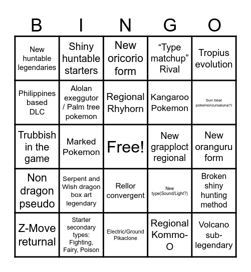 WiWa bingo Card