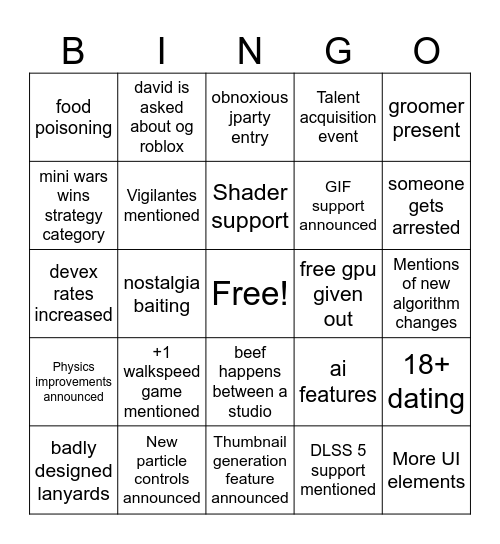 RDC 2026 Bingo Card