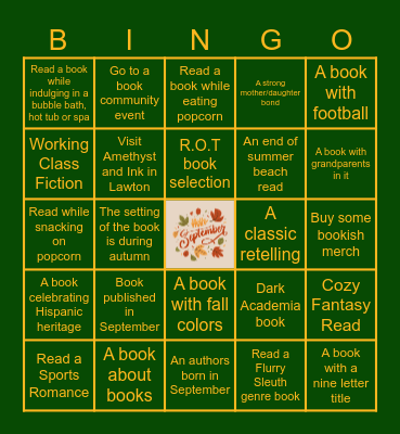 September Book BINGO Card