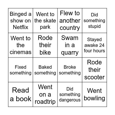 Holidays - find someone who... Bingo Card