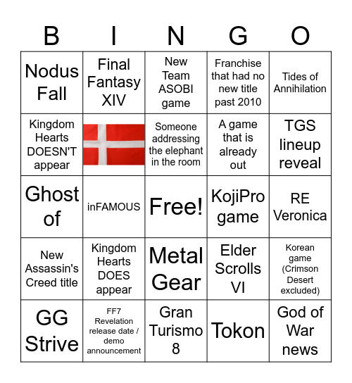 State of Play 26/9/3 Bingo Card