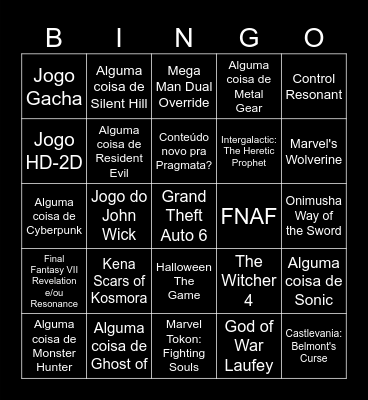 Bingo dos States of Plays - 03/Set Bingo Card