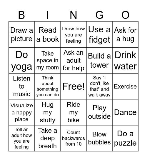 Cope-Cake Bingo Card