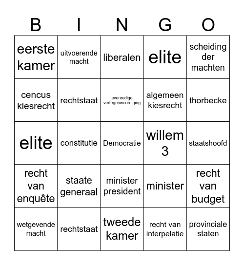 bingo 1.1 Bingo Card
