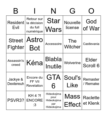 State OF PLAY of play of play Bingo Card