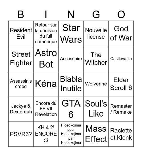 State OF PLAY of play of play Bingo Card