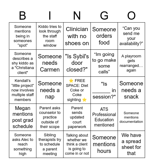 ATS BINGO PT 2 Bingo Card