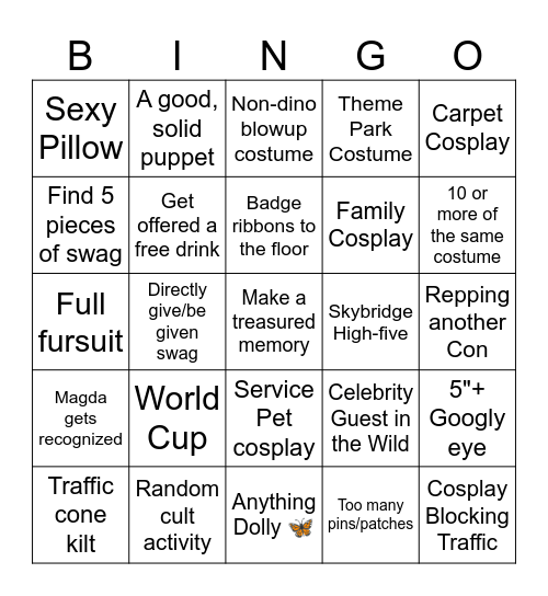 DRAGONCON BINGO 2026 Bingo Card