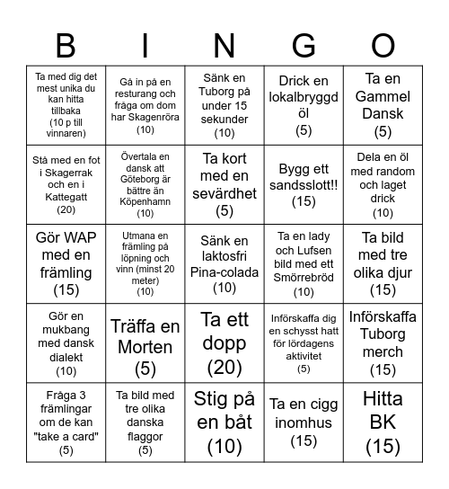 Gubbröra Bingo Card