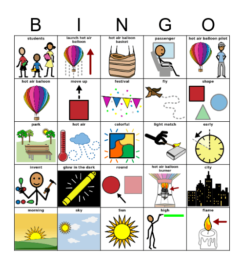 The Great Reno Balloon Race Bingo Card