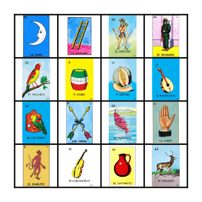 Loteria Bingo Card