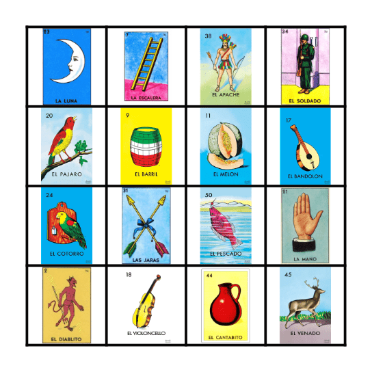 Loteria Bingo Card