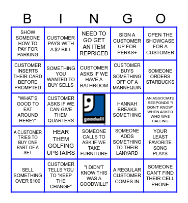 RETIQUE SALES FLOOR BINGO Card