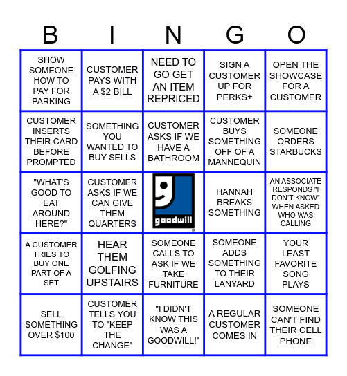 RETIQUE SALES FLOOR BINGO Card