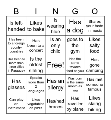 Icebreaker Bingo: Find Someone Who Bingo Card