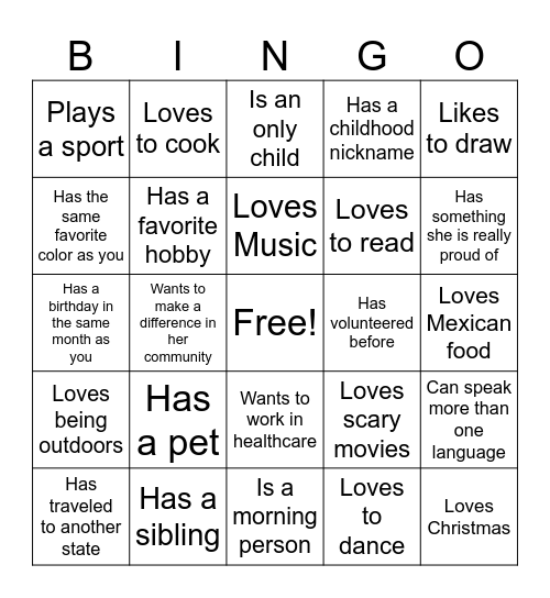 Find someone who.... Bingo Card
