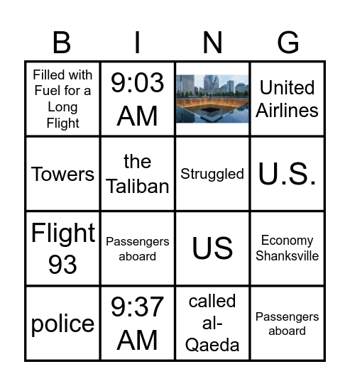 9/11 Queer Bingo Card