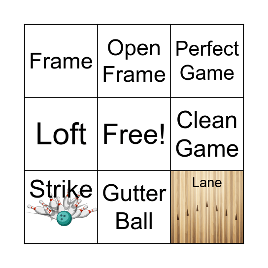 Bowling Bingo Card