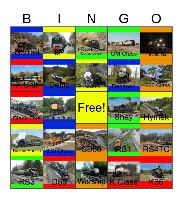 The Illinois Railway Museum and other Heritage Railroads that I can ride with PWP besides Niabi Zoo one day Bingo Card