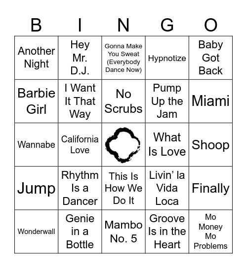 Iconic 90s Bingo Card
