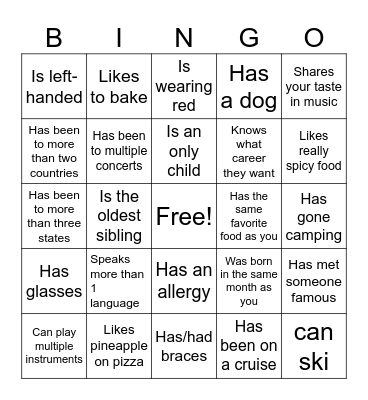 Icebreaker Bingo: Find Someone Who Bingo Card