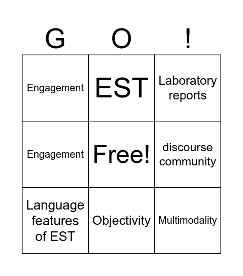BINGO Card