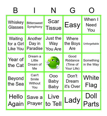 MUSIC BINGO at the Ann Arbor Eagles!  Laid Back Jams! 🎵 Bingo Card