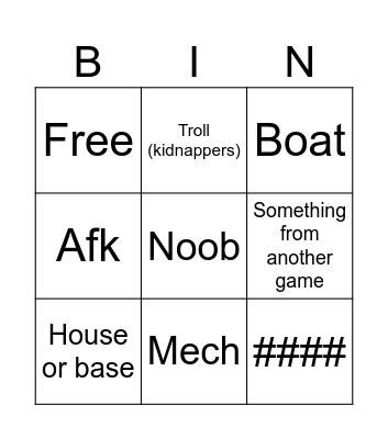 Build a boat bingo Card